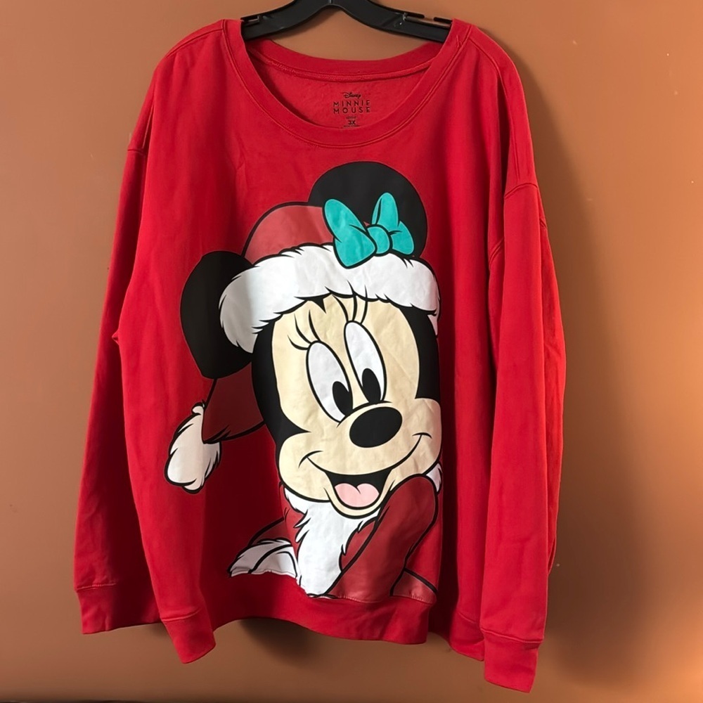 Minnie Mouse Santa Hat Sweatshirt size 3X